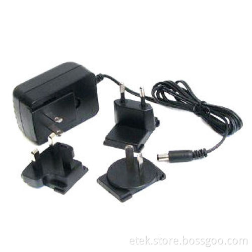 AC/DC Switching Adapter with Interchange AC Plug